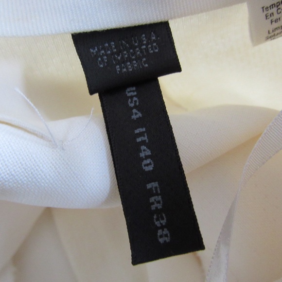 Donna Karan New York Cream Trousers Pants 4 Acetate Linen Straight Quiet Luxury - Picture 15 of 16